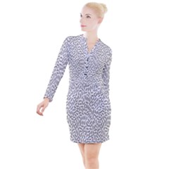 Leaves-011 Button Long Sleeve Dress by nateshop