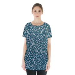 Leaves-012 Skirt Hem Sports Top by nateshop