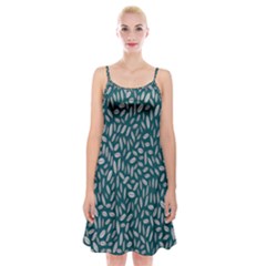 Leaves-012 Spaghetti Strap Velvet Dress by nateshop