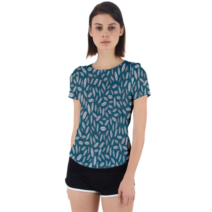 Leaves-012 Back Cut Out Sport Tee