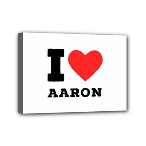 I Love Aaron Mini Canvas 7  X 5  (stretched) by ilovewhateva