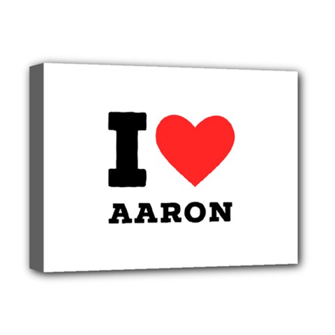 I Love Aaron Deluxe Canvas 16  X 12  (stretched)  by ilovewhateva