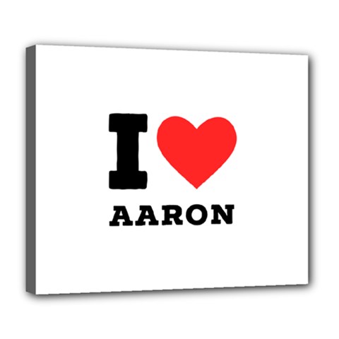 I Love Aaron Deluxe Canvas 24  X 20  (stretched) by ilovewhateva