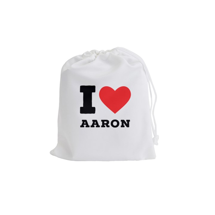 I love aaron Drawstring Pouch (Medium)