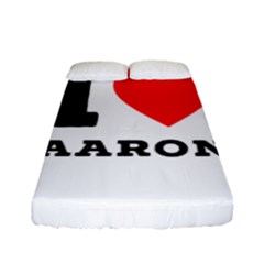 I Love Aaron Fitted Sheet (full/ Double Size) by ilovewhateva