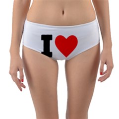 I Love Aaron Reversible Mid-waist Bikini Bottoms by ilovewhateva