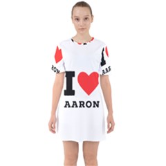 I Love Aaron Sixties Short Sleeve Mini Dress by ilovewhateva