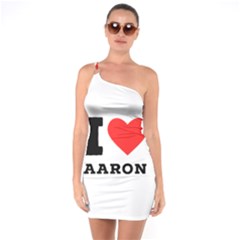 I Love Aaron One Shoulder Ring Trim Bodycon Dress by ilovewhateva