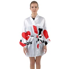 I Love Aaron Long Sleeve Satin Kimono by ilovewhateva