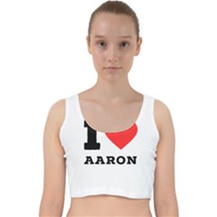 I Love Aaron Velvet Racer Back Crop Top by ilovewhateva