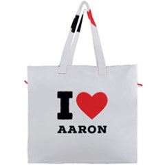 I Love Aaron Canvas Travel Bag by ilovewhateva