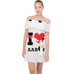 I Love Aaron Off Shoulder Chiffon Dress by ilovewhateva