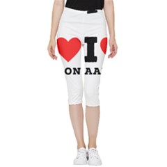 I Love Aaron Inside Out Lightweight Velour Capri Leggings  by ilovewhateva