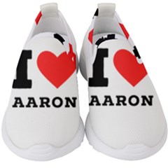 I Love Aaron Kids  Slip On Sneakers by ilovewhateva