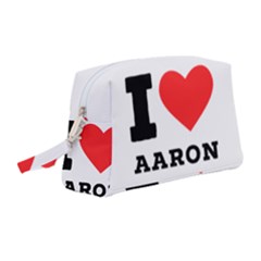 I Love Aaron Wristlet Pouch Bag (medium) by ilovewhateva