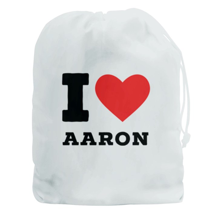 I love aaron Drawstring Pouch (3XL)