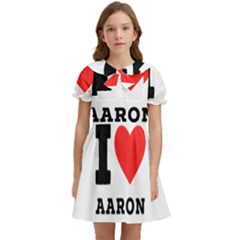 I Love Aaron Kids  Bow Tie Puff Sleeve Dress by ilovewhateva