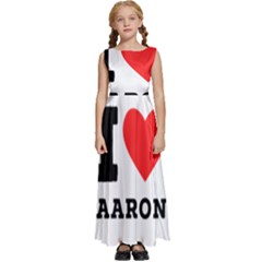 I Love Aaron Kids  Satin Sleeveless Maxi Dress by ilovewhateva