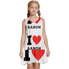 I Love Aaron Kids  Sleeveless Tiered Mini Dress by ilovewhateva