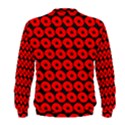 Charcoal And Red Peony Flower Pattern Men s Sweatshirt View2