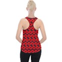 Charcoal And Red Peony Flower Pattern Piece Up Tank Top View2