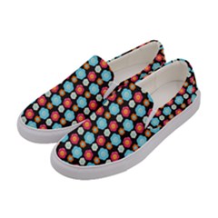 Colorful Floral Pattern Women s Canvas Slip Ons by GardenOfOphir