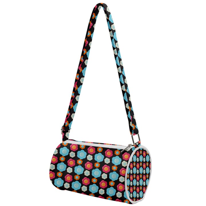 Colorful Floral Pattern Mini Cylinder Bag