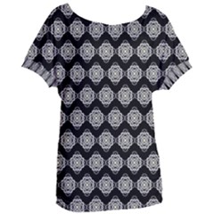 Abstract Knot Geometric Tile Pattern Women s Oversized Tee by GardenOfOphir