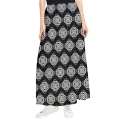 Abstract Knot Geometric Tile Pattern Maxi Chiffon Skirt by GardenOfOphir