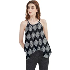 Abstract Knot Geometric Tile Pattern Flowy Camisole Tank Top by GardenOfOphir