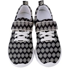 Abstract Knot Geometric Tile Pattern Women s Velcro Strap Shoes by GardenOfOphir