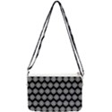 Abstract Knot Geometric Tile Pattern Double Gusset Crossbody Bag View1