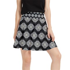 Abstract Knot Geometric Tile Pattern Waistband Skirt by GardenOfOphir