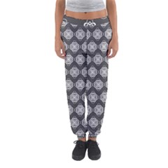 Abstract Knot Geometric Tile Pattern Women s Jogger Sweatpants by GardenOfOphir