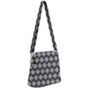 Abstract Knot Geometric Tile Pattern Zipper Messenger Bag View1