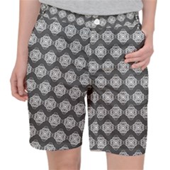 Abstract Knot Geometric Tile Pattern Women s Pocket Shorts by GardenOfOphir