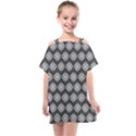 Abstract Knot Geometric Tile Pattern Kids  One Piece Chiffon Dress View1