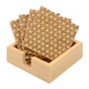 Abstract Knot Geometric Tile Pattern Bamboo Coaster Set View1