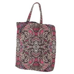 Pink Brown Liquify Repeats Iii Giant Grocery Tote by kaleidomarblingart