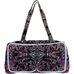 Pink Brown Liquify Repeats Iii Multi Function Bag by kaleidomarblingart