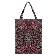 Pink Brown Liquify Repeats Iii Classic Tote Bag by kaleidomarblingart