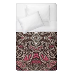 Pink Brown Liquify Repeats Iii Duvet Cover (single Size) by kaleidomarblingart