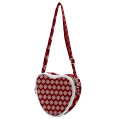 Abstract Knot Geometric Tile Pattern Heart Shoulder Bag by GardenOfOphir