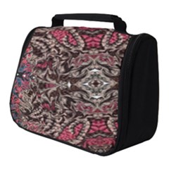 Pink Brown Liquify Repeats Iii Full Print Travel Pouch (small) by kaleidomarblingart