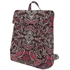 Pink Brown Liquify Repeats Iii Flap Top Backpack by kaleidomarblingart