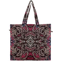 Pink Brown Liquify Repeats Iii Canvas Travel Bag by kaleidomarblingart