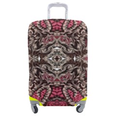 Pink Brown Liquify Repeats Iii Luggage Cover (medium) by kaleidomarblingart