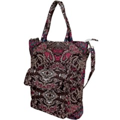 Pink Brown Liquify Repeats Iii Shoulder Tote Bag by kaleidomarblingart