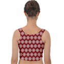 Abstract Knot Geometric Tile Pattern Velvet Crop Top View2