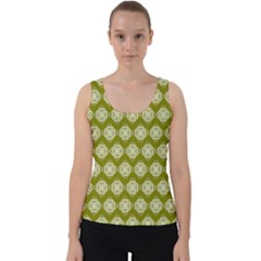 Abstract Knot Geometric Tile Pattern Velvet Tank Top by GardenOfOphir